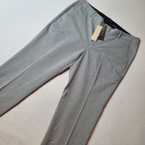 Banana Republic Women Size 14P NWT Ryan Trouser Pants Straight Leg Gray - Picture 1 of 11